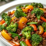 Spicy Ground Beef Stir-Fry with Garlic Vegetables