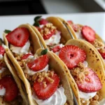 Strawberry Crunch Cheesecake Tacos