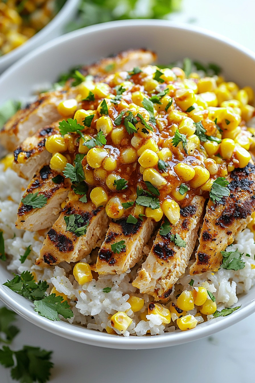 Street Corn Chicken Rice Bowl