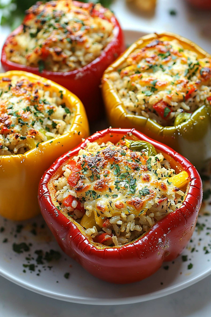 Stuffed Bell Peppers with Rice and Vegetables