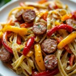 Sweet Pepper and Sausage Pasta