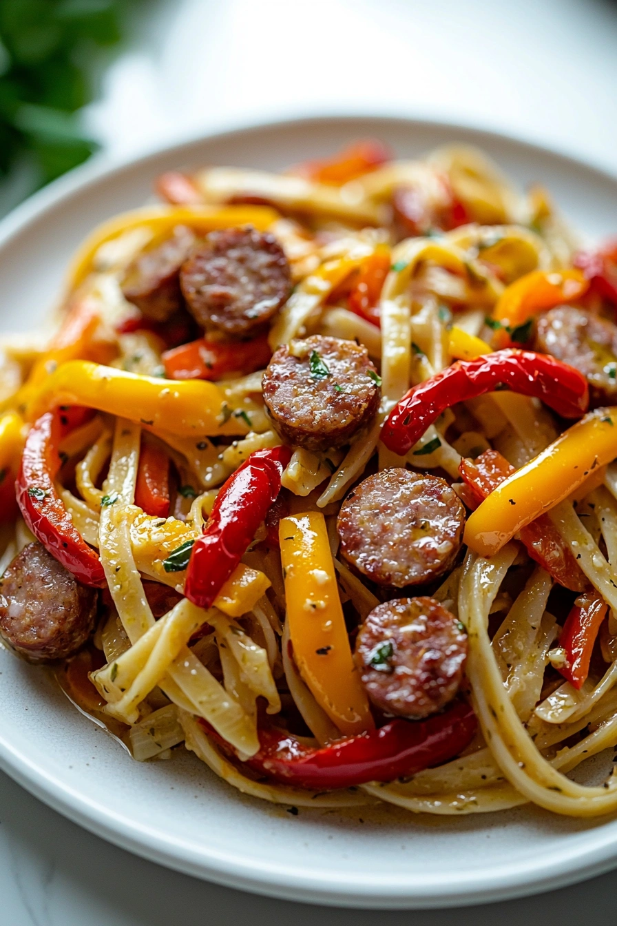 Sweet Pepper and Sausage Pasta