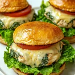 White Cheddar and Spinach Chicken Burgers