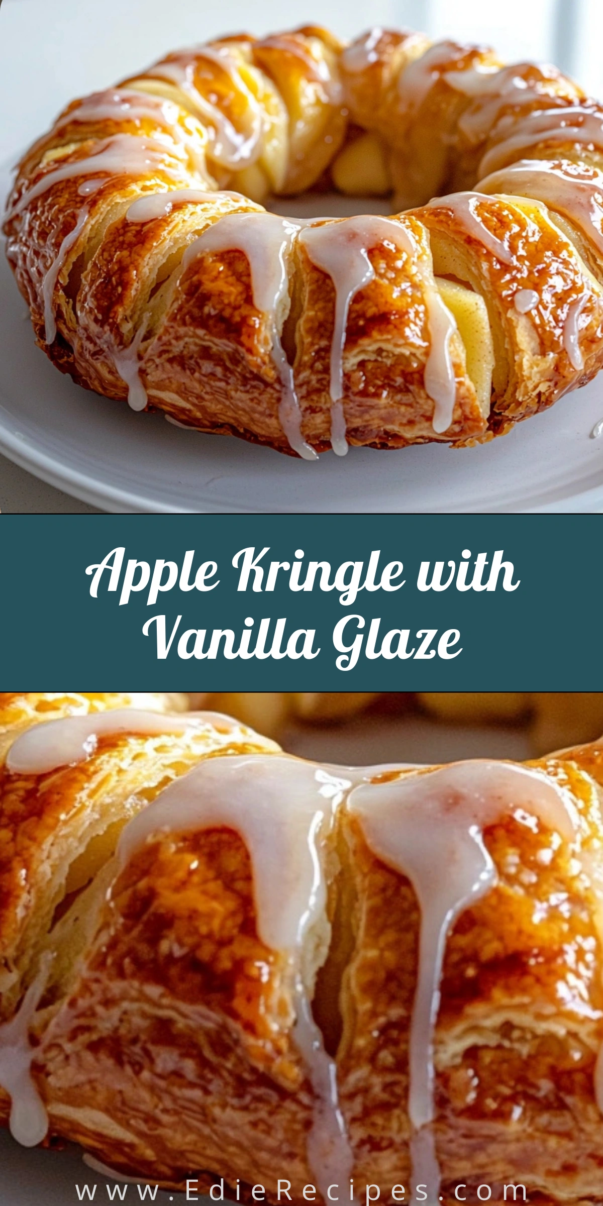 Apple Kringle with Vanilla Glaze