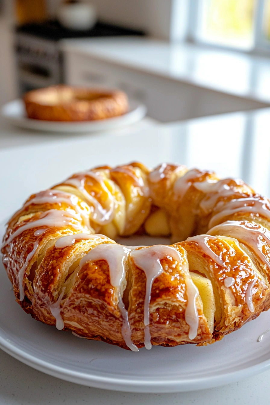 Apple Kringle with Vanilla Glaze