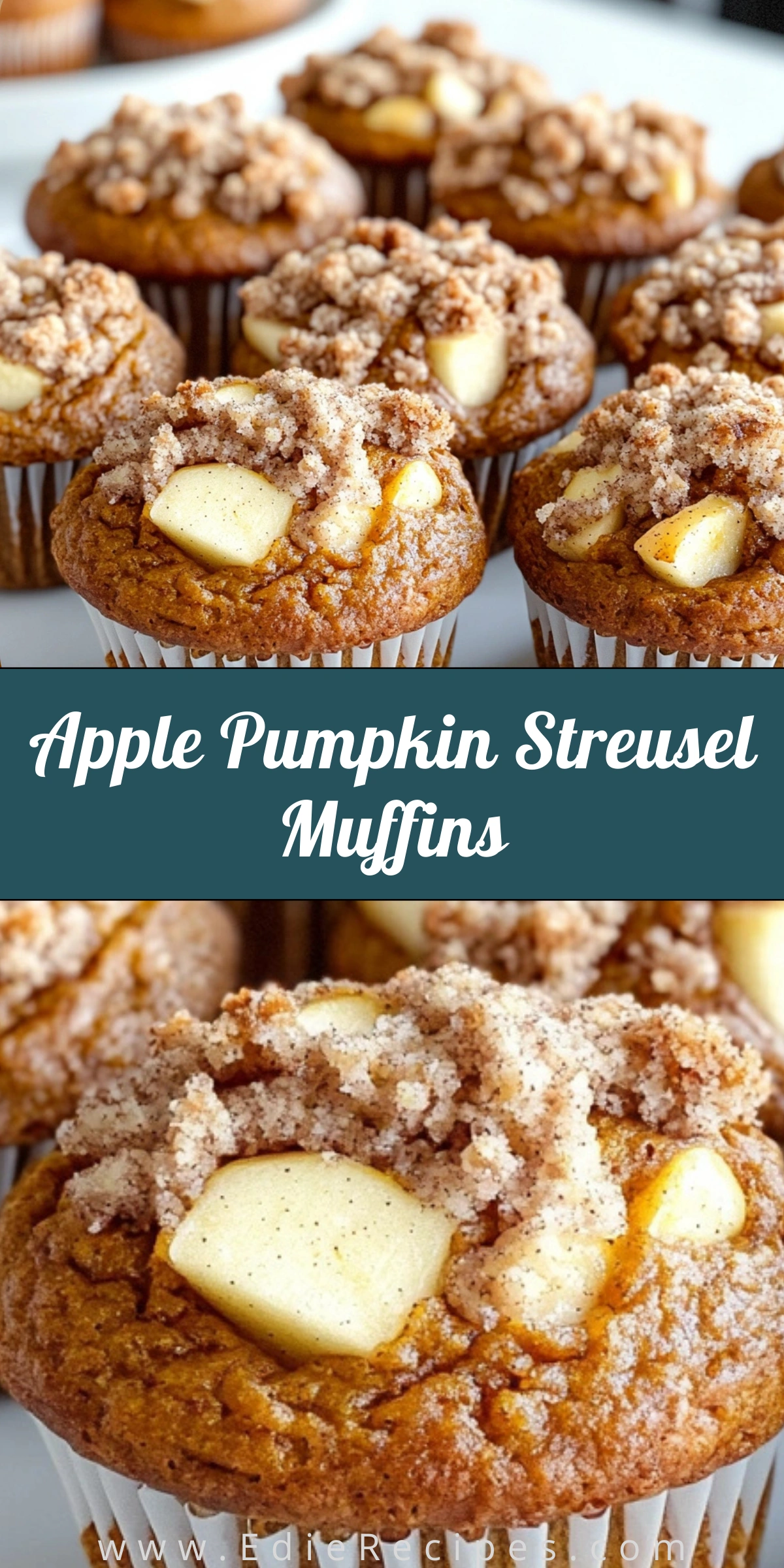 Apple Pumpkin Streusel Muffins