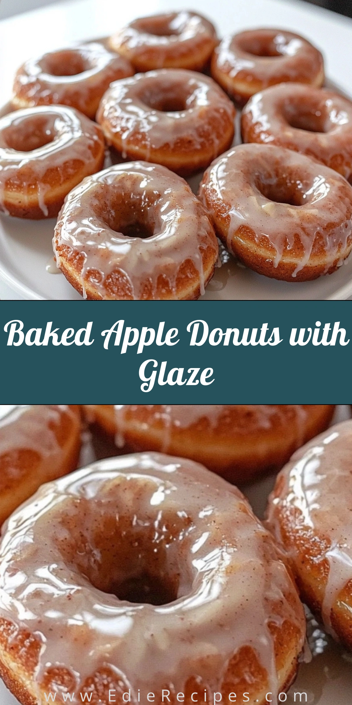 Baked Apple Donuts with Glaze