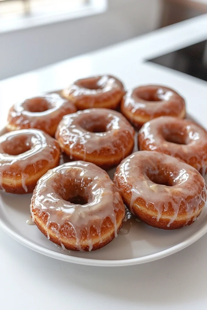 Baked Apple Donuts with Glaze