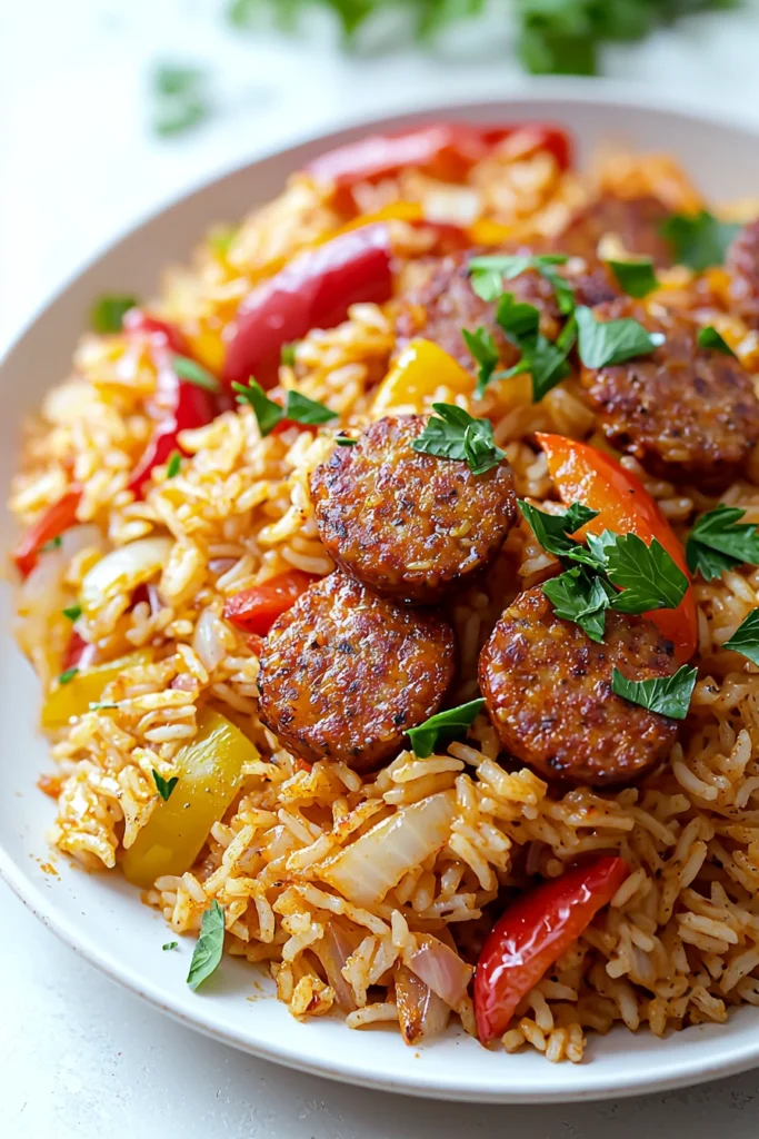 Cajun Sausage and Rice Skillet