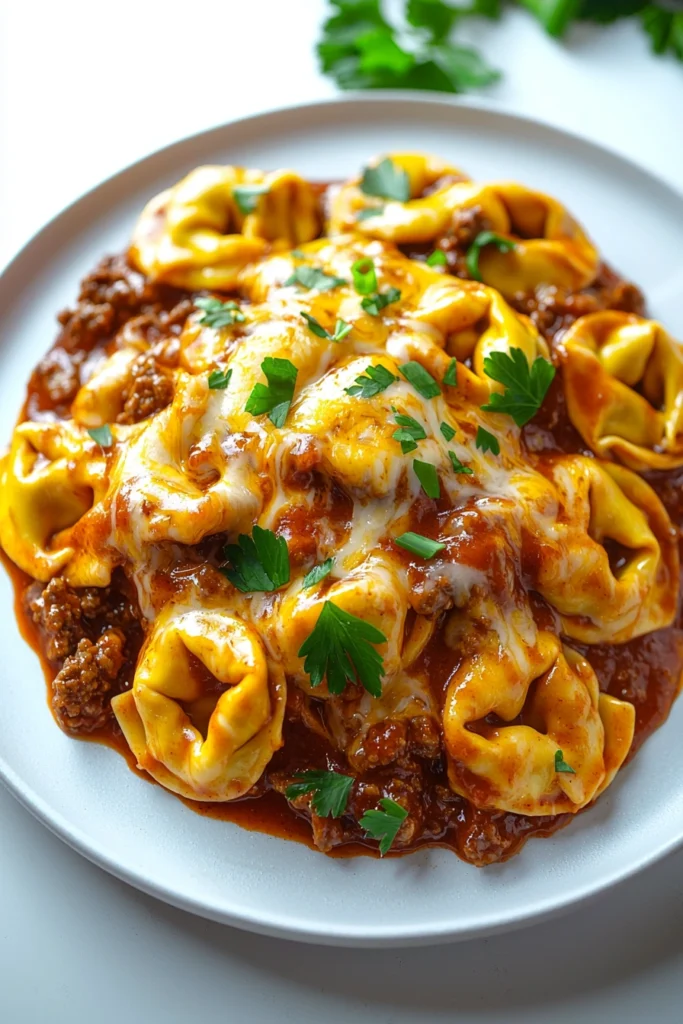 Cheesy Beef Enchilada Tortellini