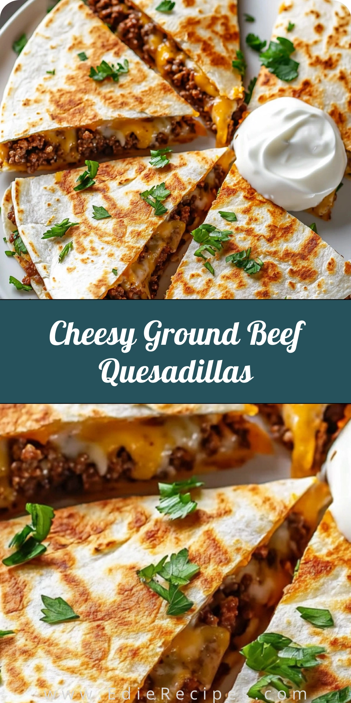 Cheesy Ground Beef Quesadillas