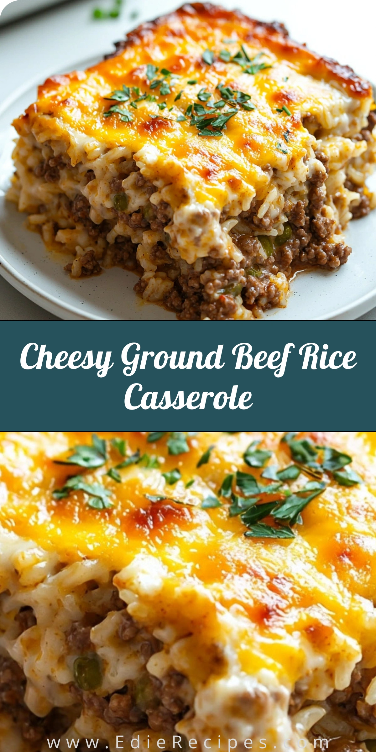 Cheesy Ground Beef Rice Casserole