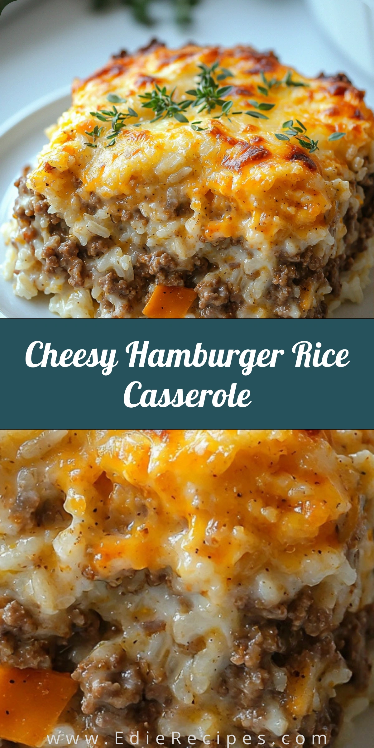 Cheesy Hamburger Rice Casserole
