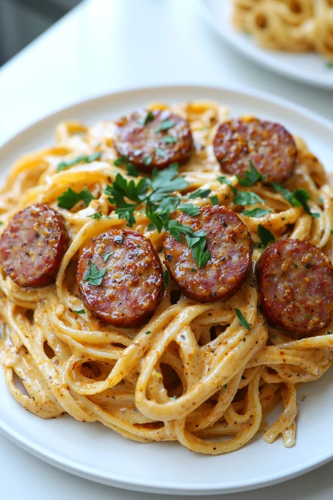 Creamy Cajun Sausage Pasta