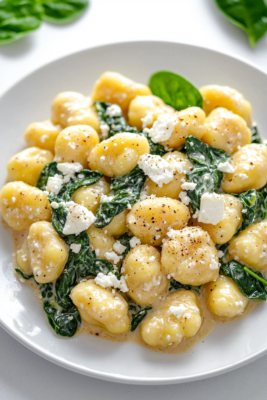 Creamy Gnocchi with Spinach and Feta