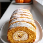 Creamy Pumpkin Spice Roll Cake