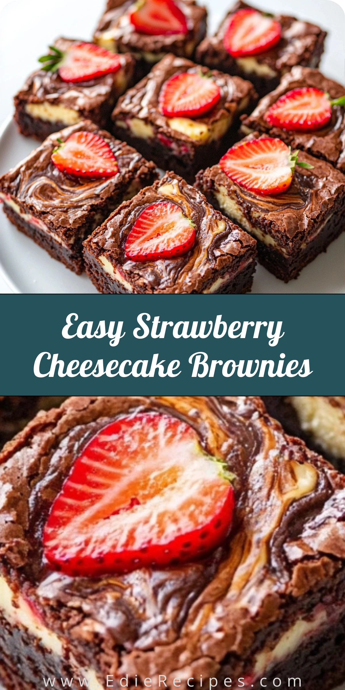 Easy Strawberry Cheesecake Brownies