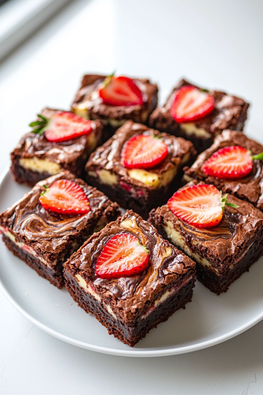 Easy Strawberry Cheesecake Brownies