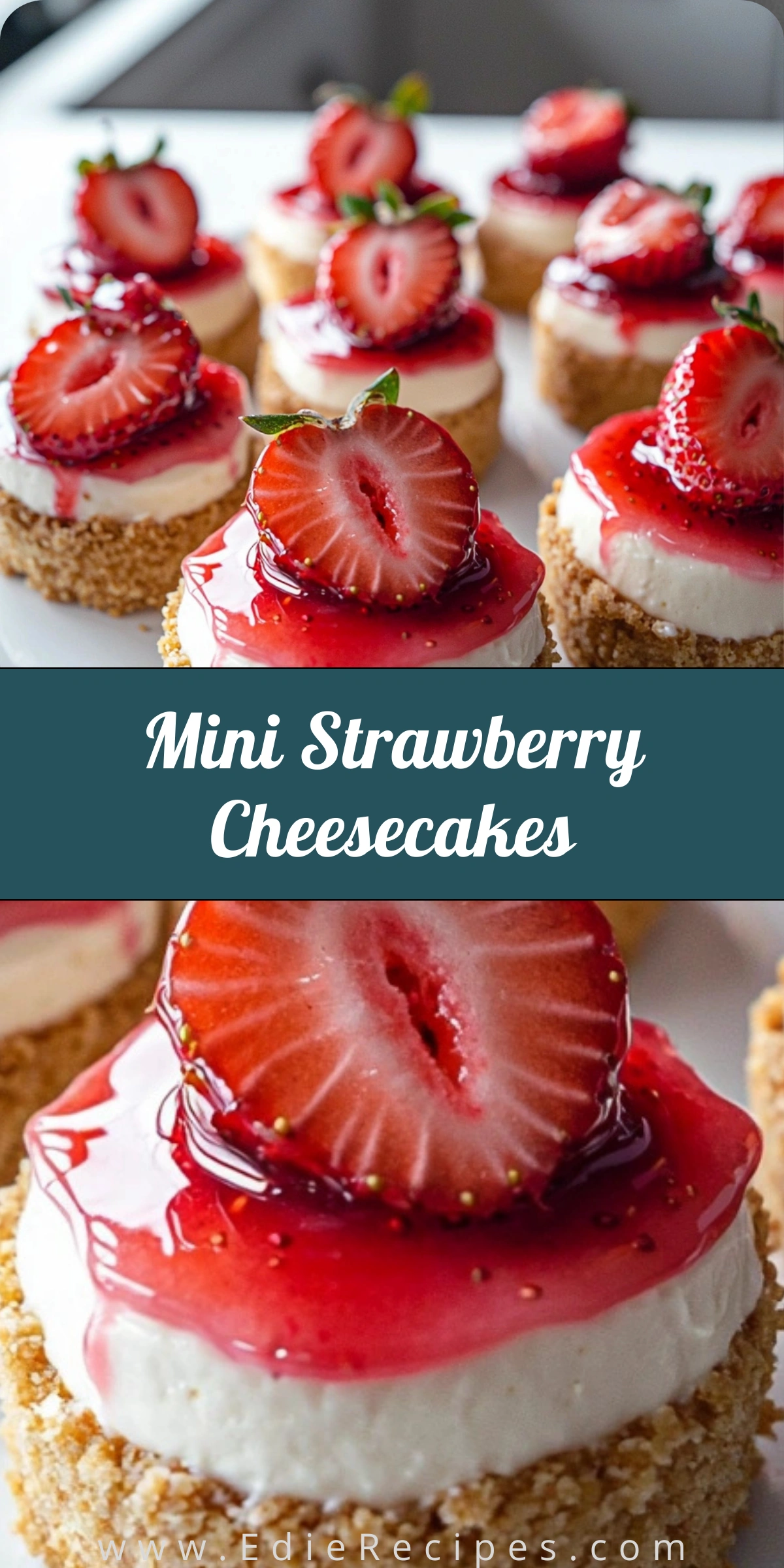 Mini Strawberry Cheesecakes