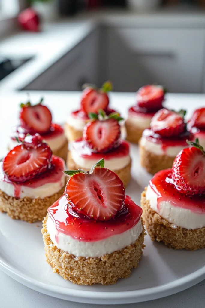 Mini Strawberry Cheesecakes