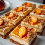 Peach Cobbler Cheesecake Bars