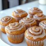 Pumpkin Cinnamon Roll Muffins