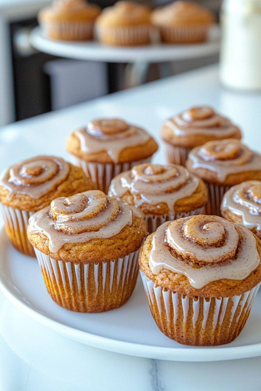 Pumpkin Cinnamon Roll Muffins
