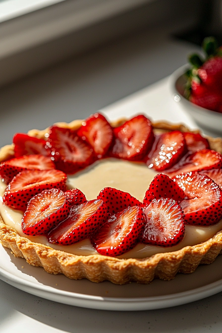 Vanilla Custard & Strawberry Tart