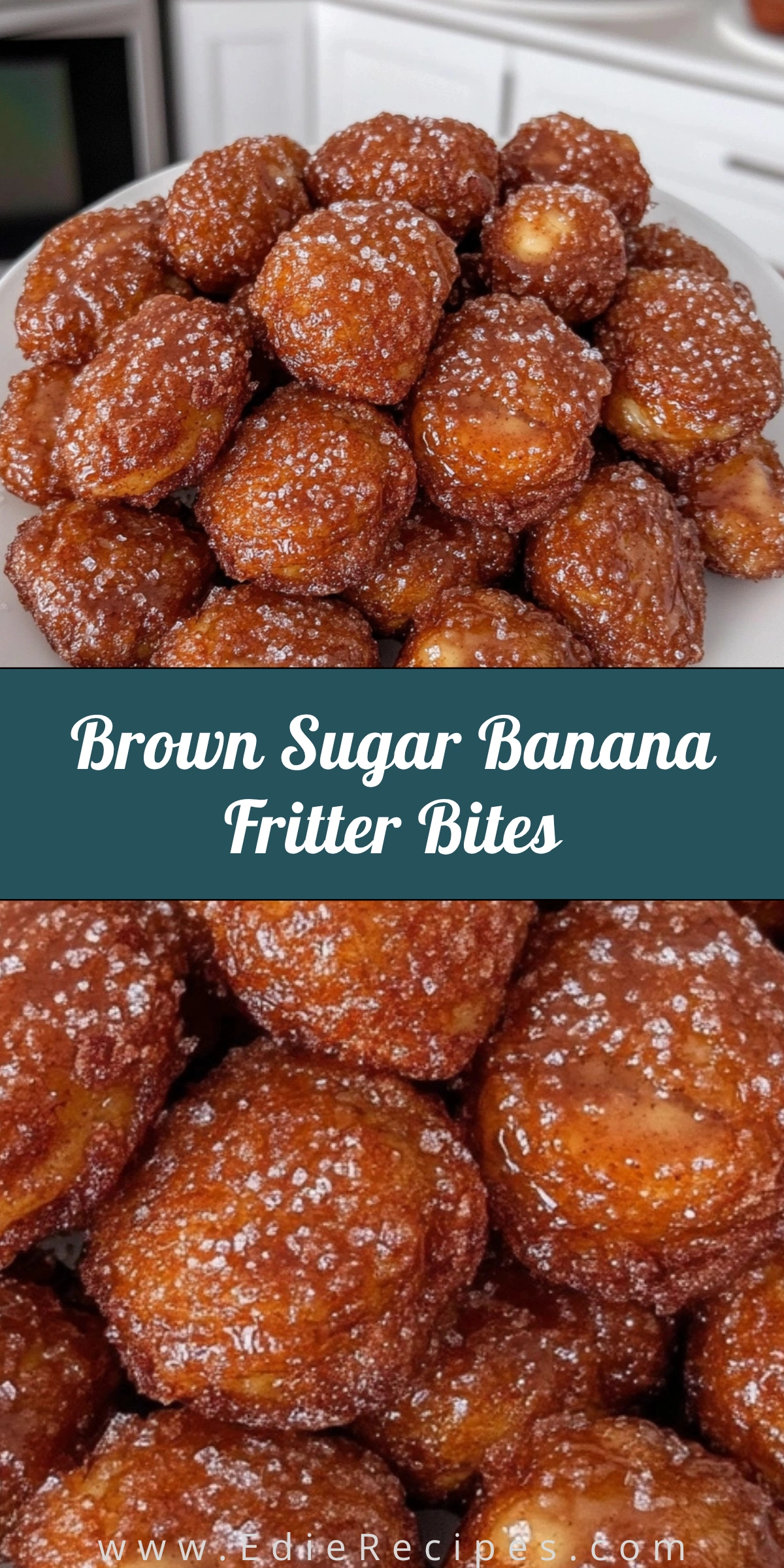 Brown Sugar Banana Fritter Bites