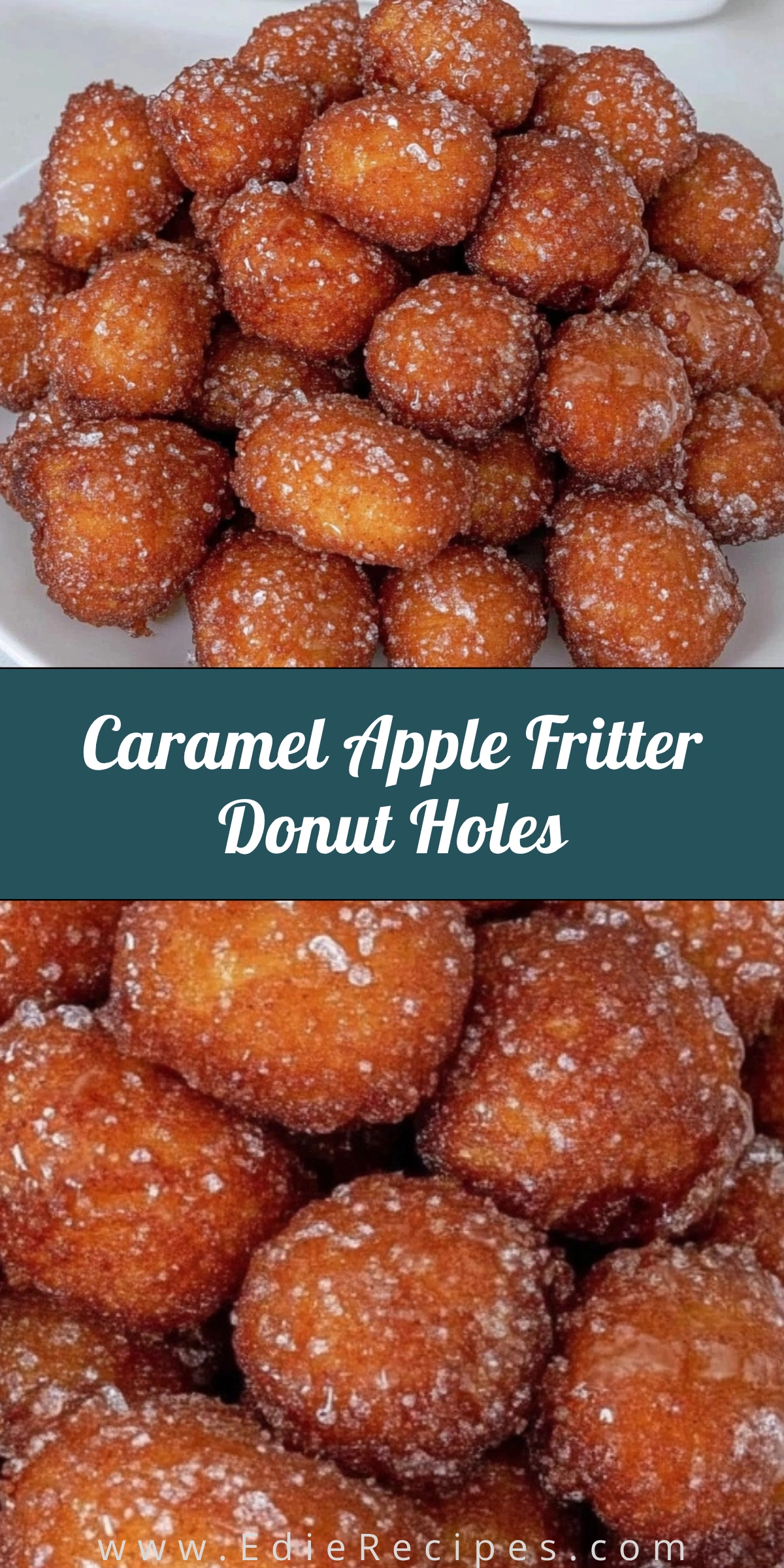 Caramel Apple Fritter Donut Holes