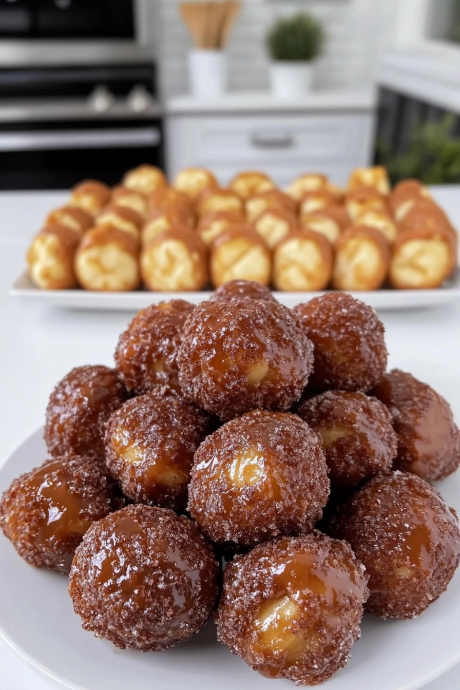 Caramel Apple Fritter Donut Holes
