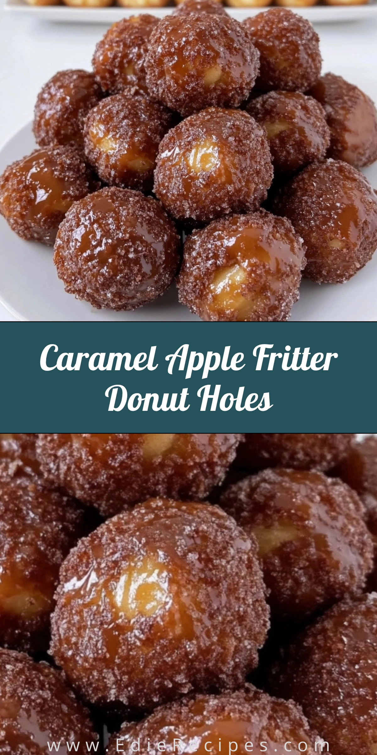 Caramel Apple Fritter Donut Holes