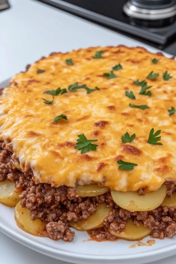 Cheesy Ground Beef and Potato Casserole
