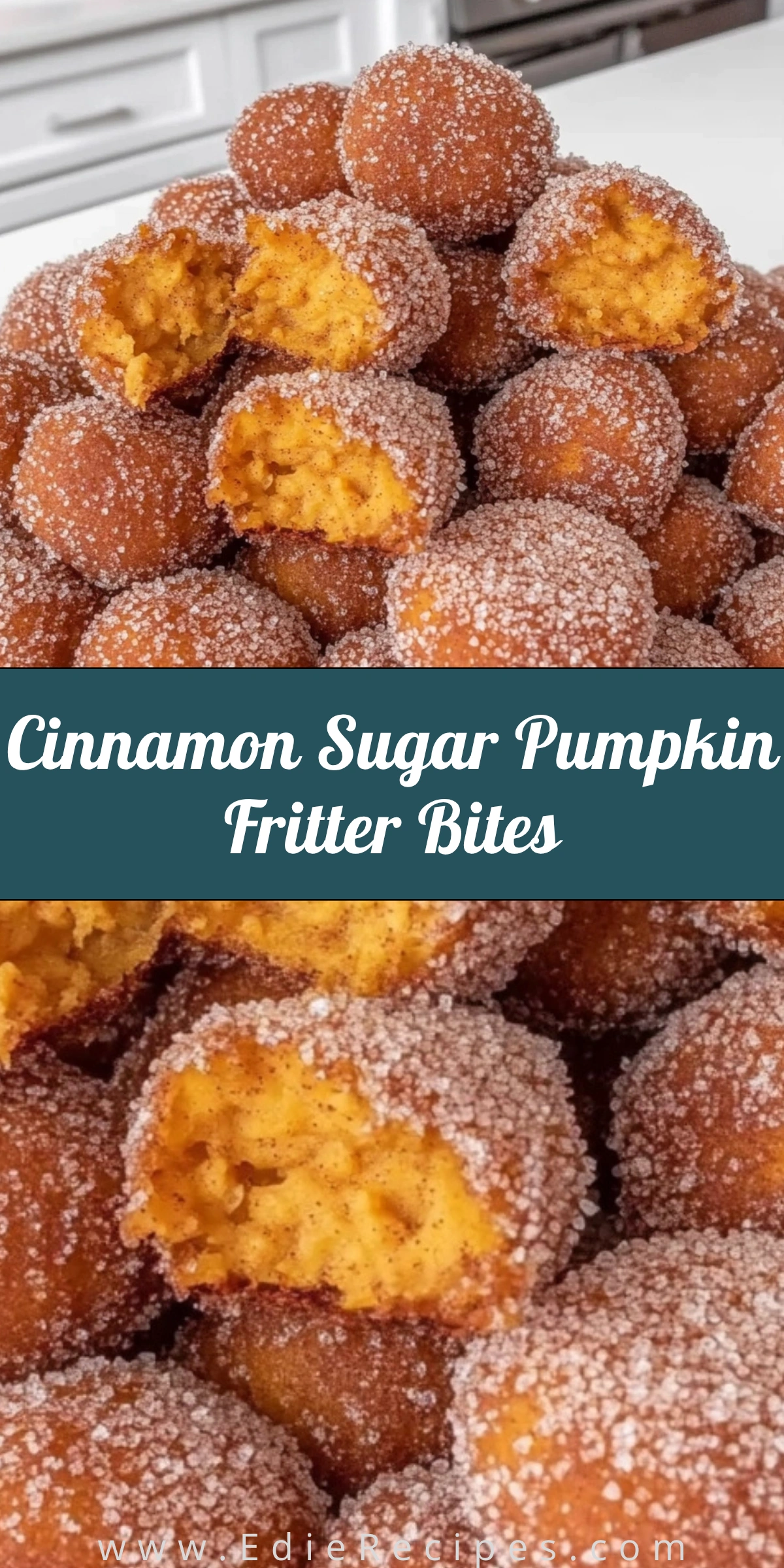 Cinnamon Sugar Pumpkin Fritter Bites