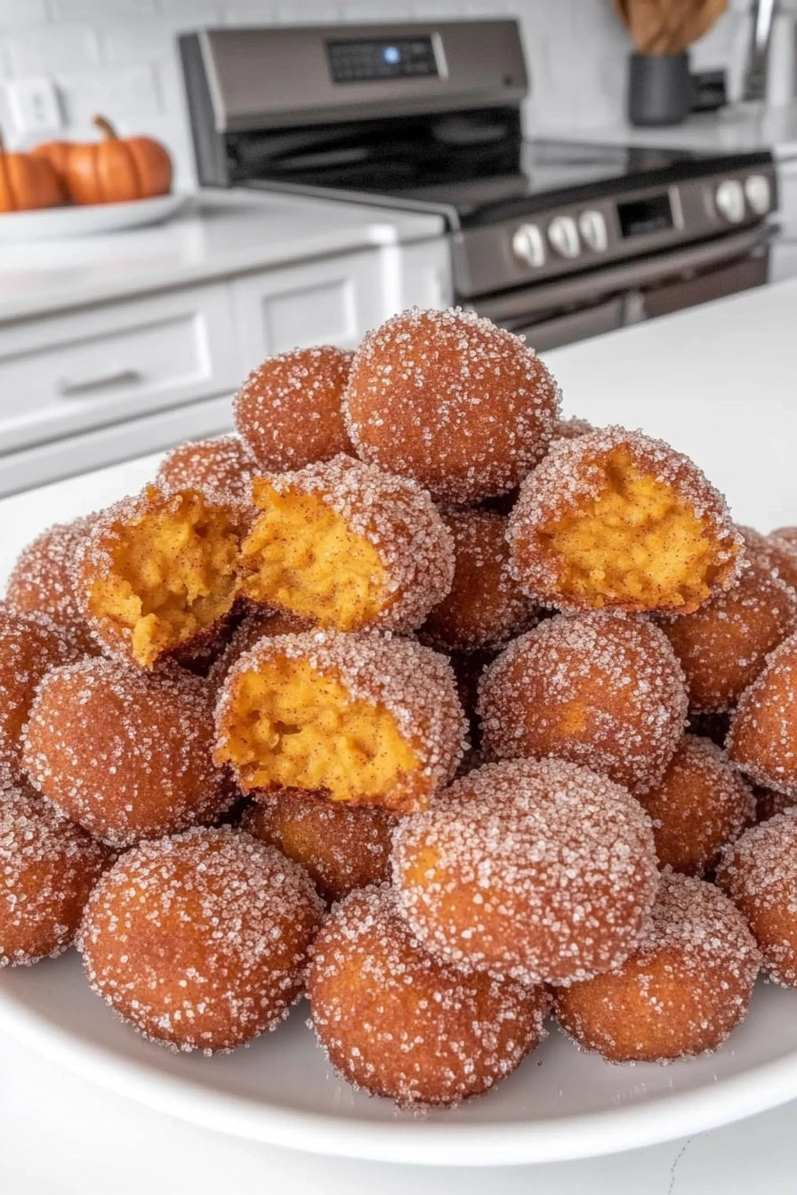 Cinnamon Sugar Pumpkin Fritter Bites