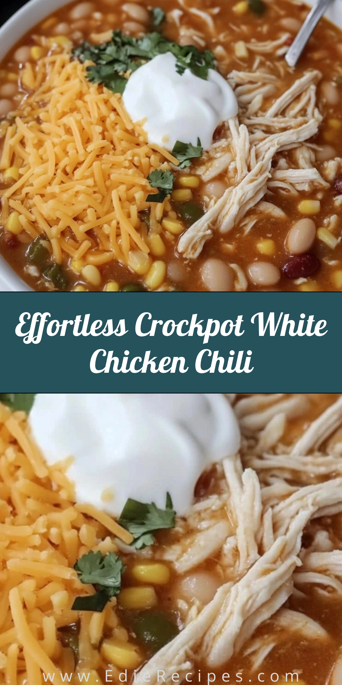 Effortless Crockpot White Chicken Chili