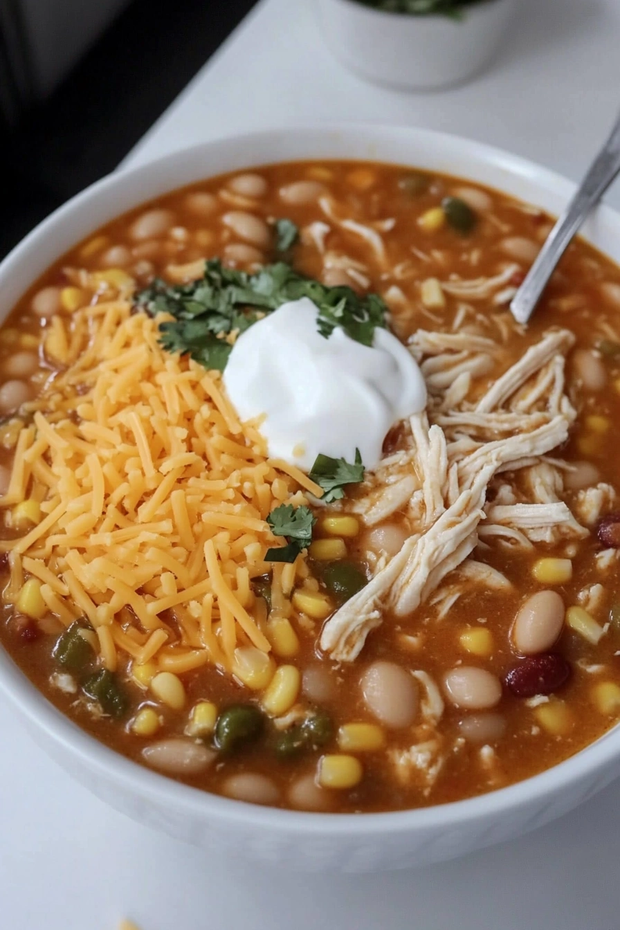 Effortless Crockpot White Chicken Chili