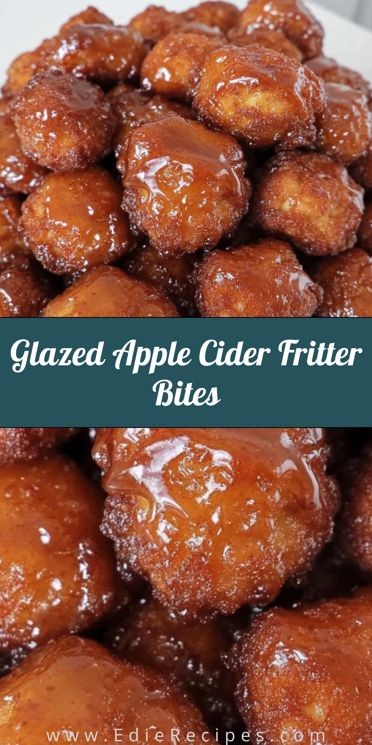 Glazed Apple Cider Fritter Bites