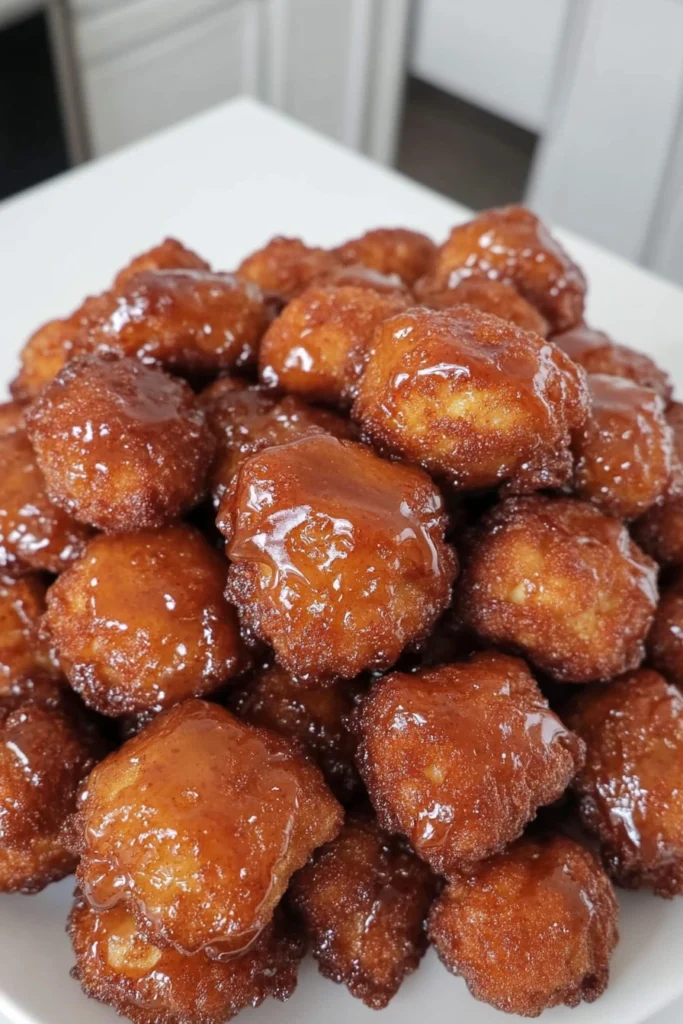 Glazed Apple Cider Fritter Bites