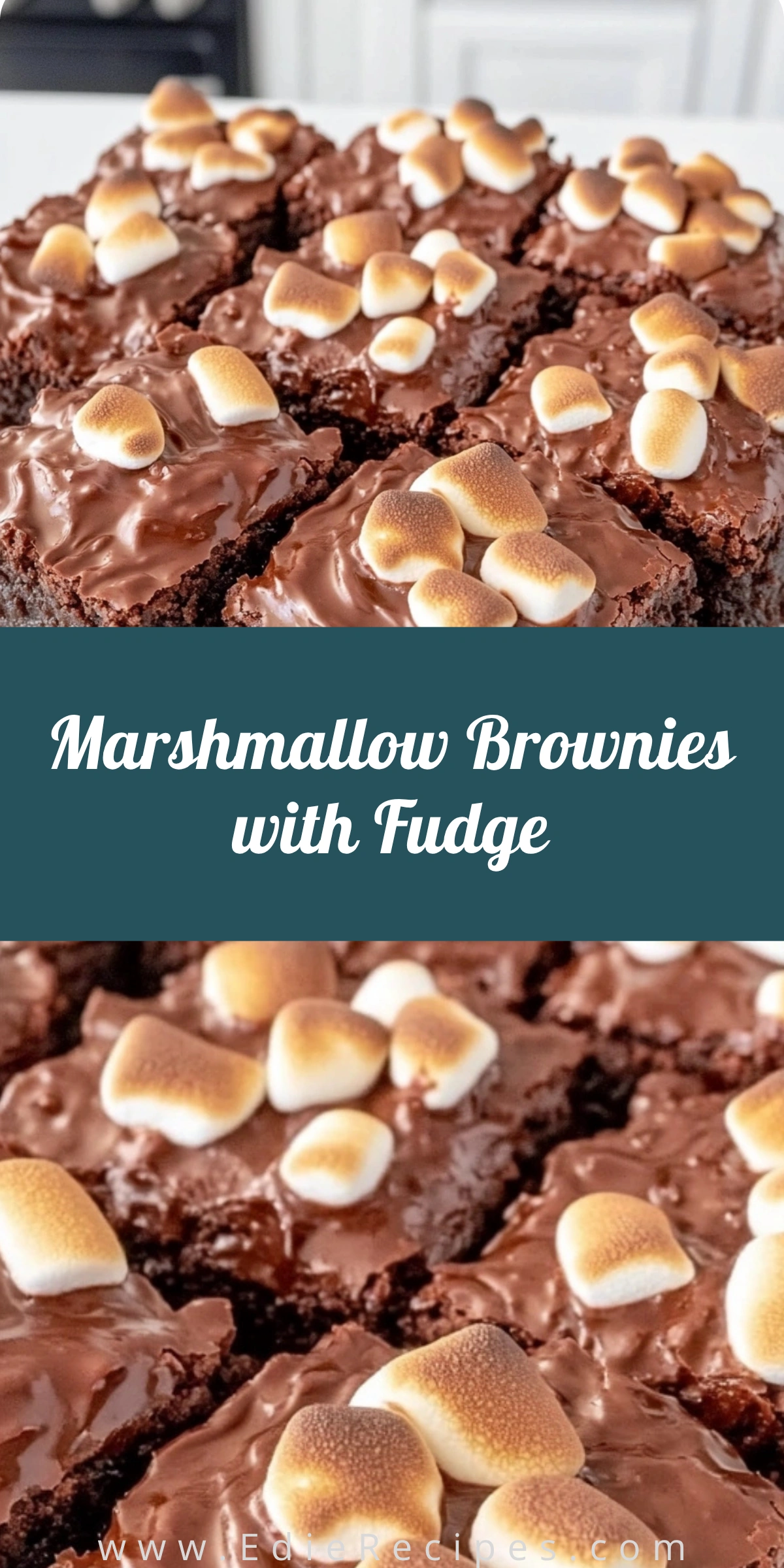 Marshmallow Brownies with Fudge