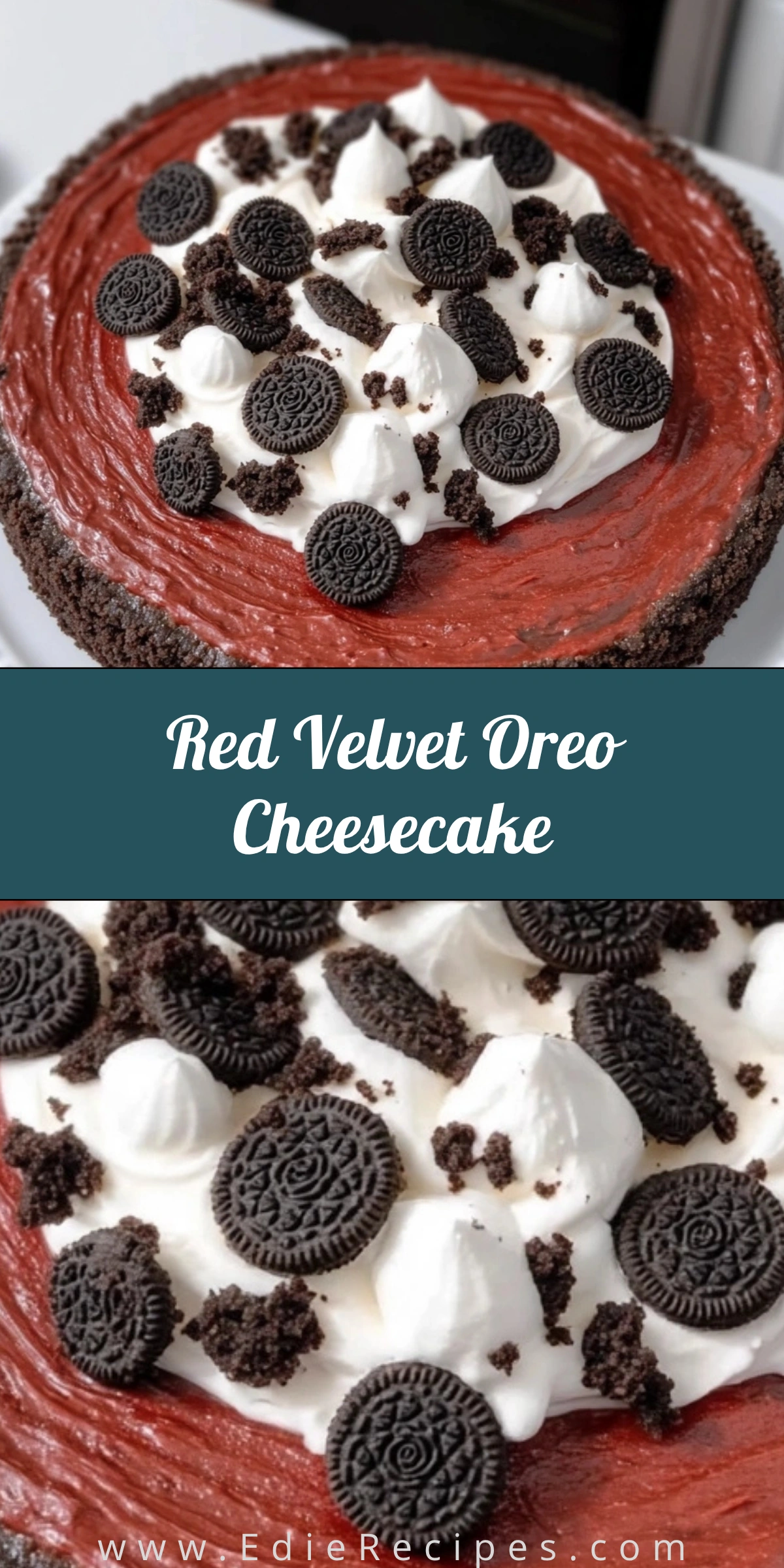 Red Velvet Oreo Cheesecake