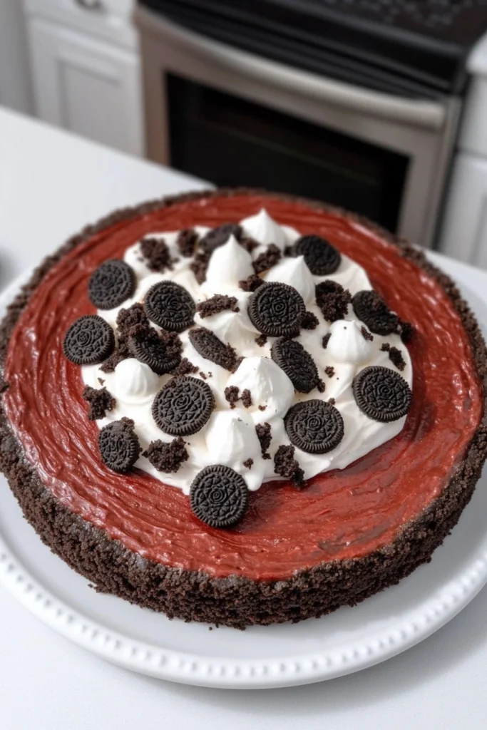 Red Velvet Oreo Cheesecake