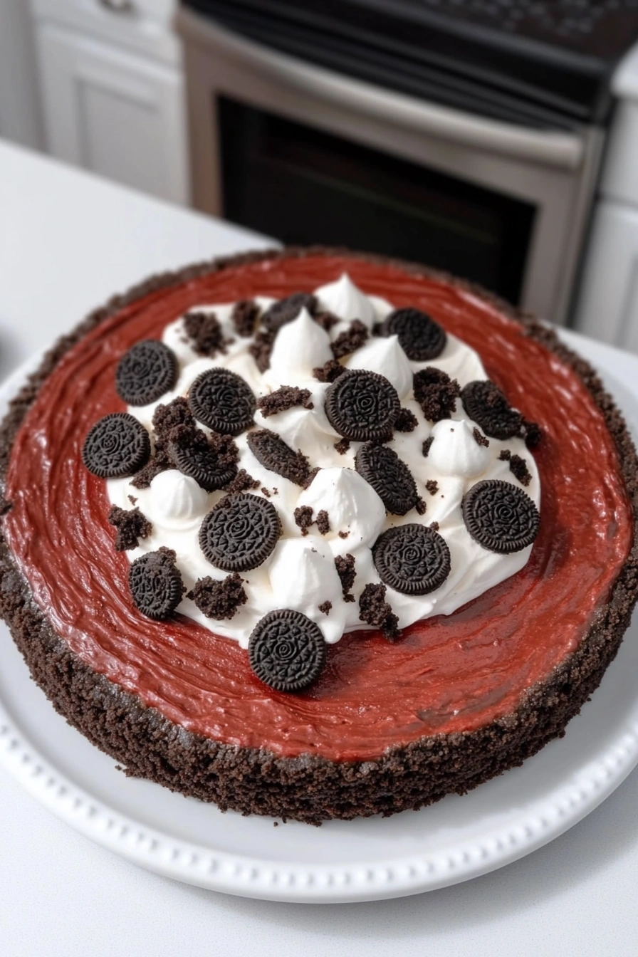 Red Velvet Oreo Cheesecake