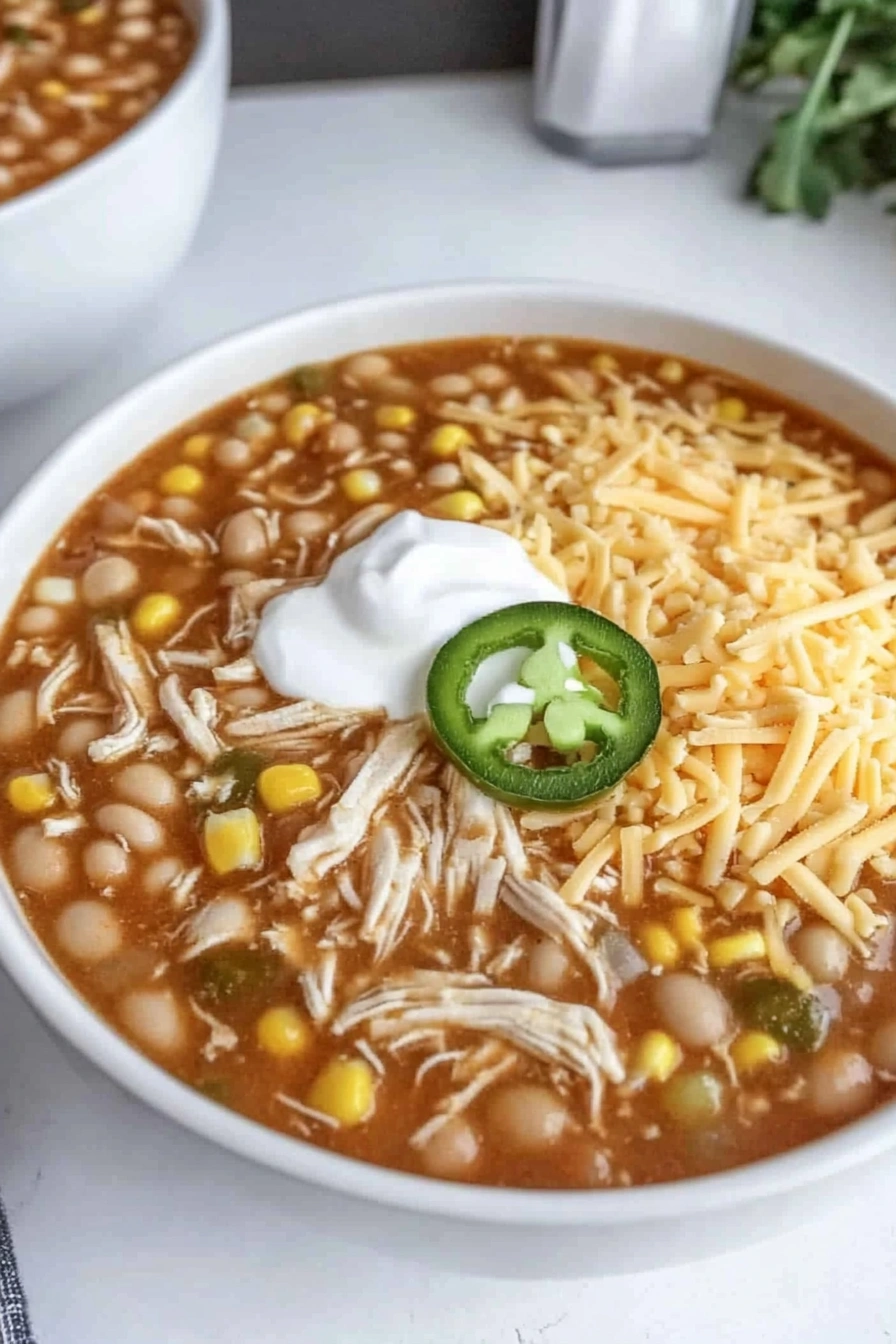 Six Ingredient Slow Cooker White Chicken Chili