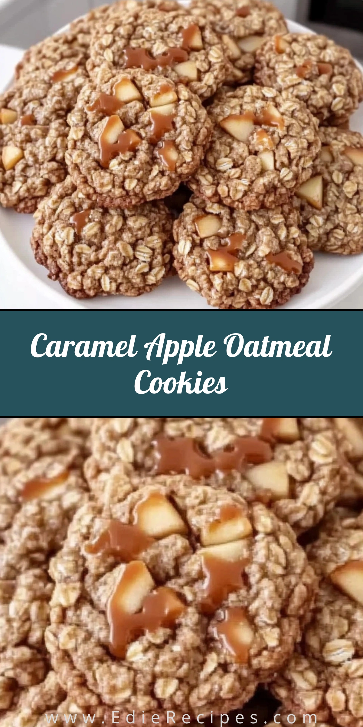 Caramel Apple Oatmeal Cookies