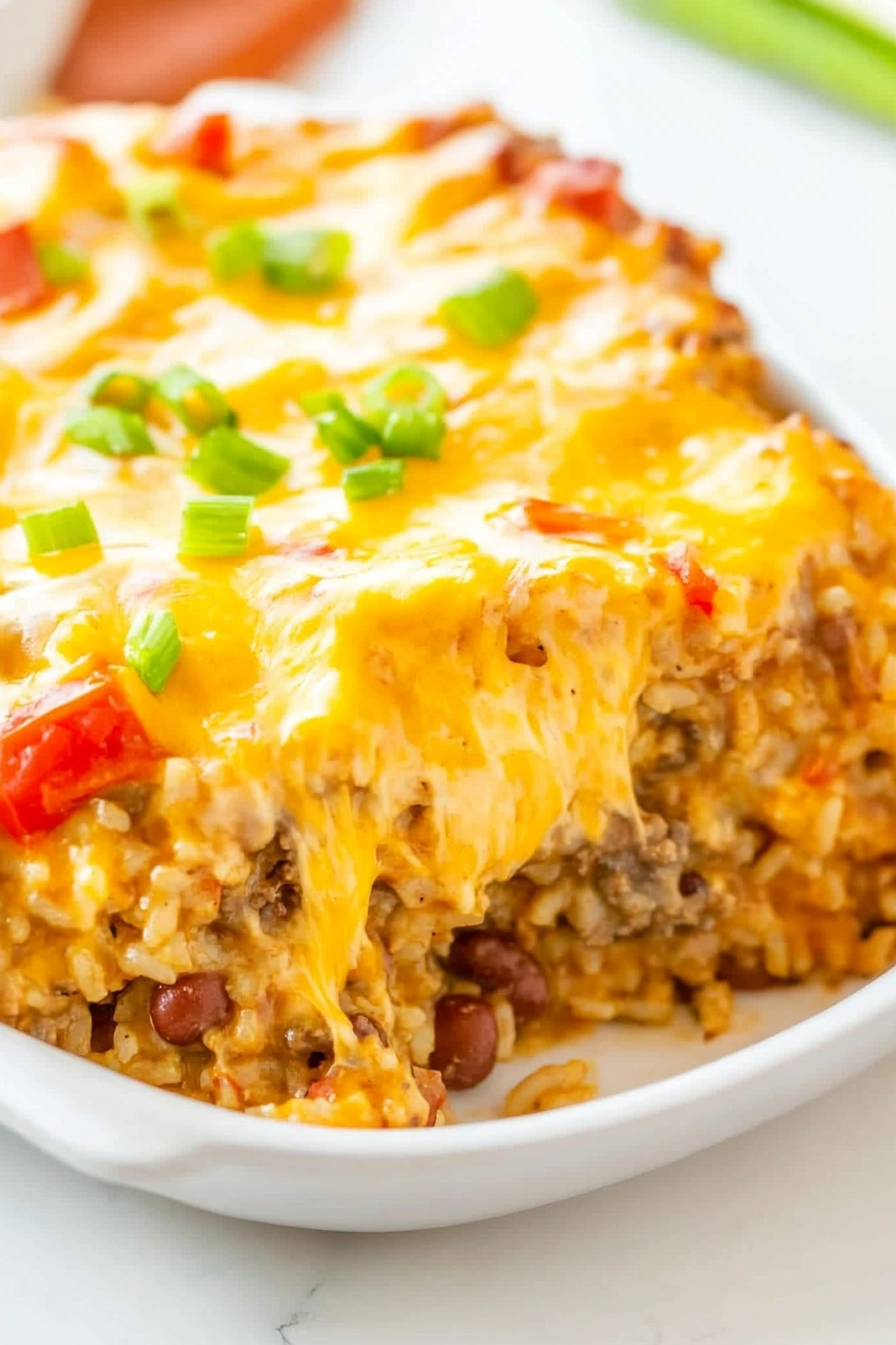 Cheesy Baked Burrito Rice