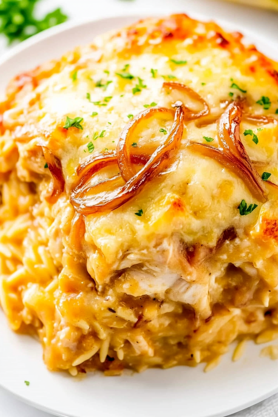 French Onion Chicken Orzo