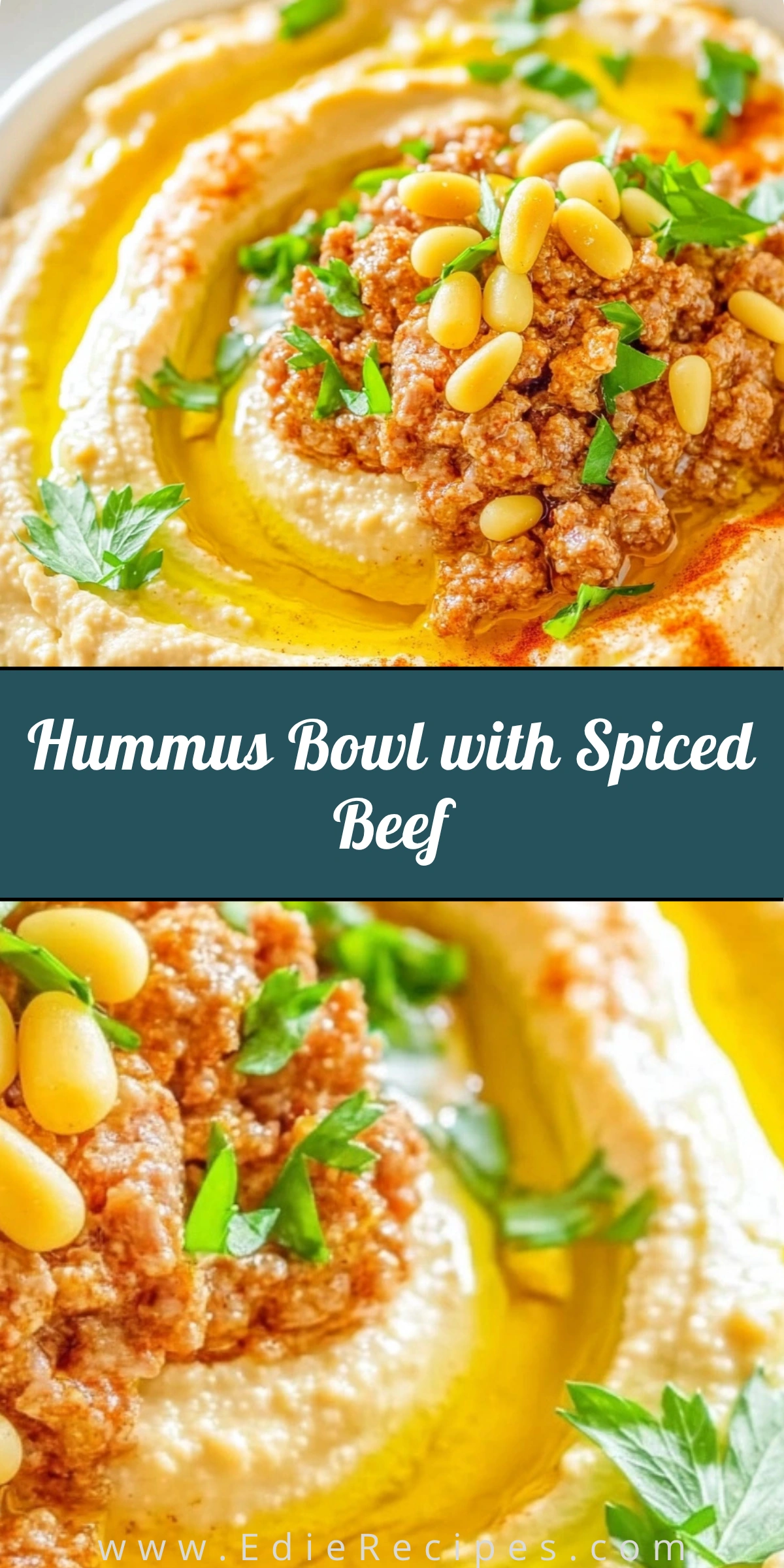 Hummus Bowl with Spiced Beef