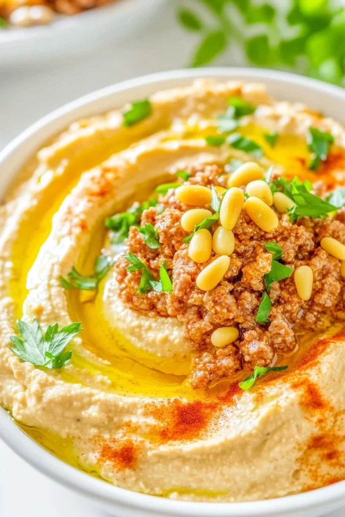 Hummus Bowl with Spiced Beef