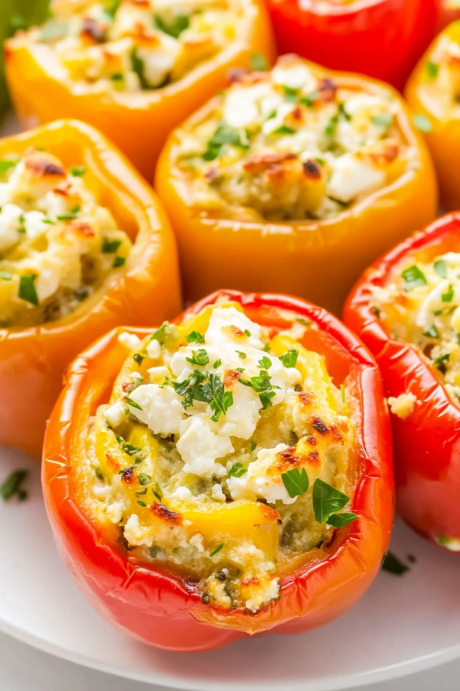 Mediterranean Feta Stuffed Mini Peppers